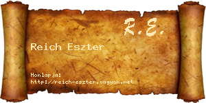 Reich Eszter névjegykártya